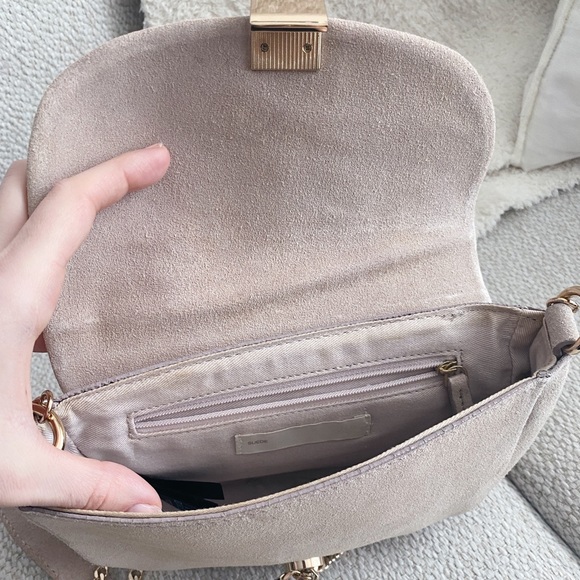 Suede shoulder bag Blush Pink - Picture 7 of 7